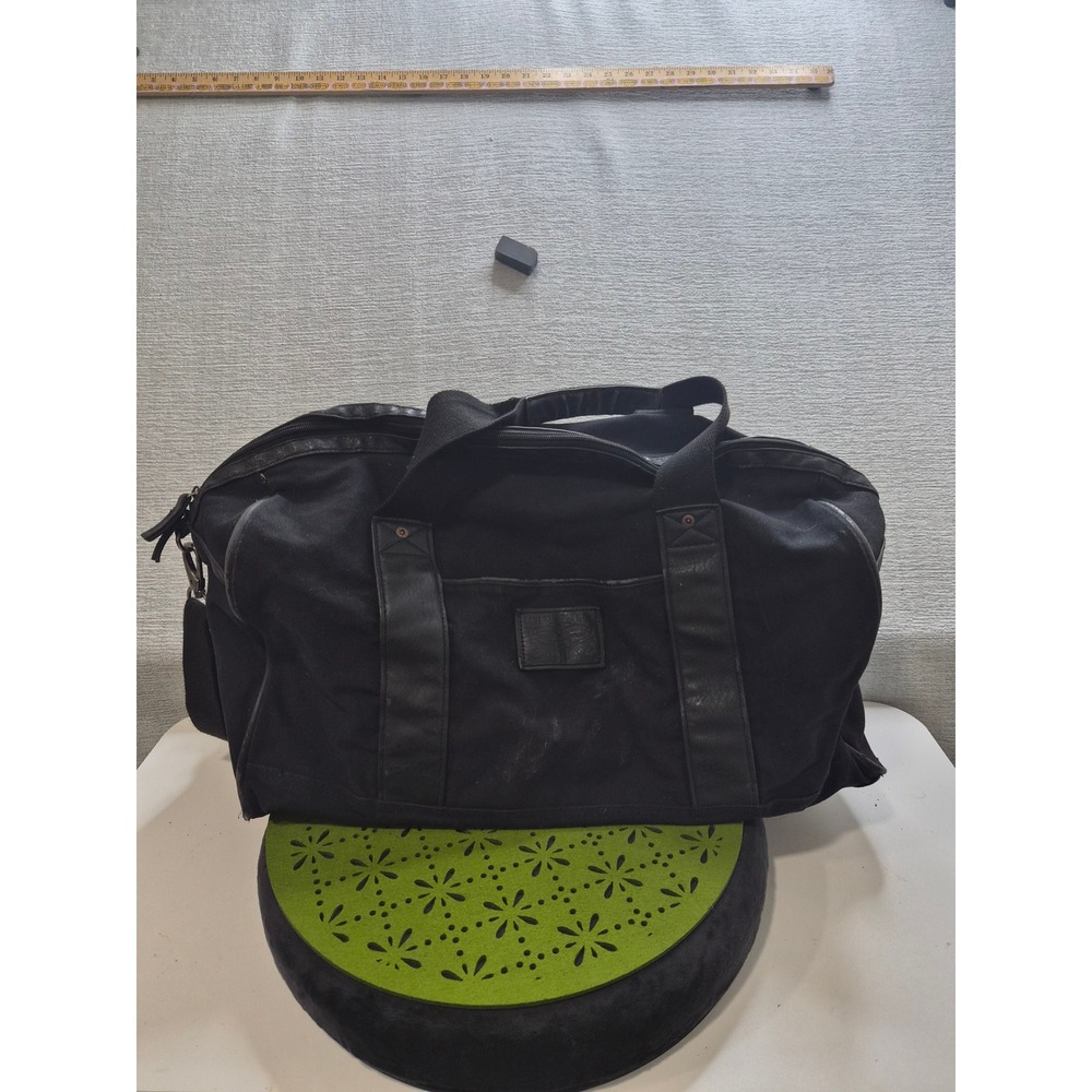 Levi's Heritage Canvas Travel Duffel Bag Black Lined Removable Shoulder Strap